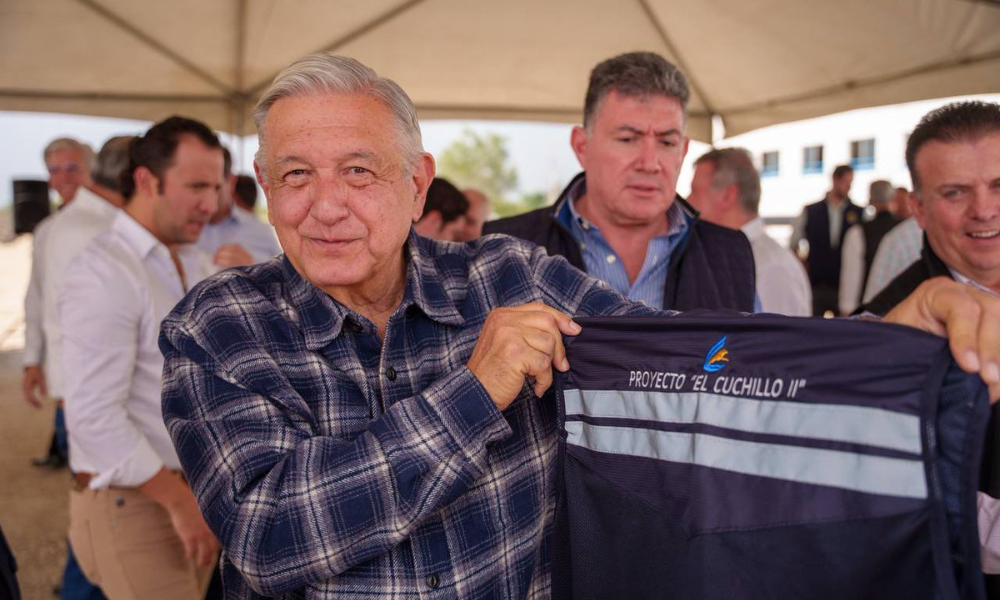 AMLO visita Nuevo León para supervisar los avances del acueducto El Cuchillo II