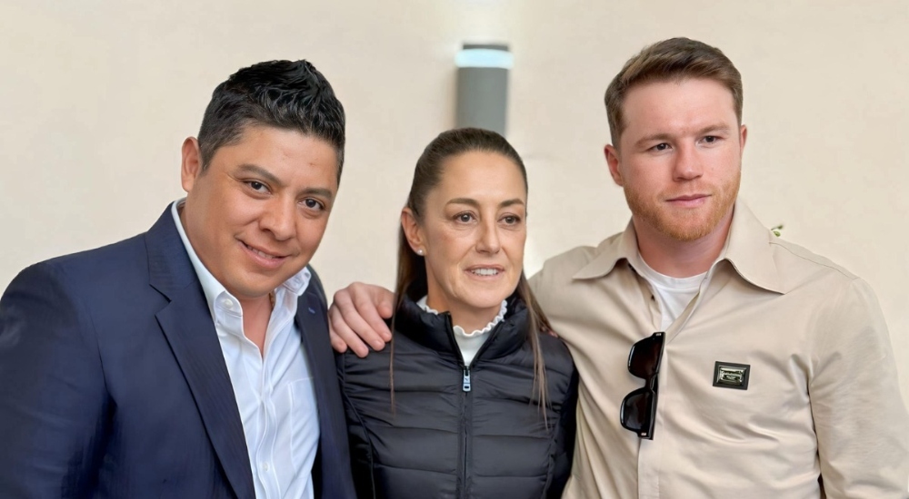 Ricardo Gallardo se reúne con Claudia Sheinbaum y Saúl “El Canelo” Álvarez